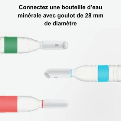 bidet portable électrique avec trois bouteilles d'eau de 28 mm de diamètre