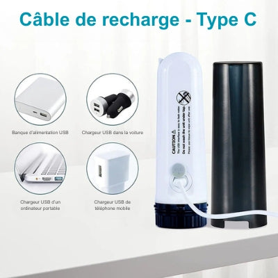 bidet portable avec câble de recharge multiple USB type C