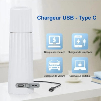 bidet portable avec chargeur USB C multiple