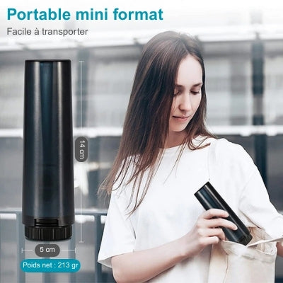 bidet portable gris facile à transporter dans un sac
