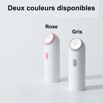 bidet portable électrique avec ses deux couleurs disponibles rose et gris