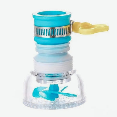 filtre eau robinet bleu