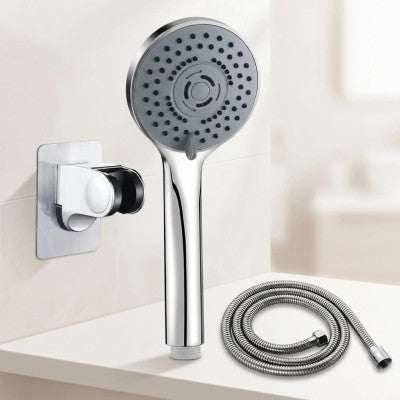 ensemble argent pommeau de douche shower 5 avec pommeau tuyau support