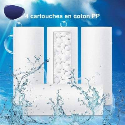 filtre à eau anti-chlore 4 cotons pp