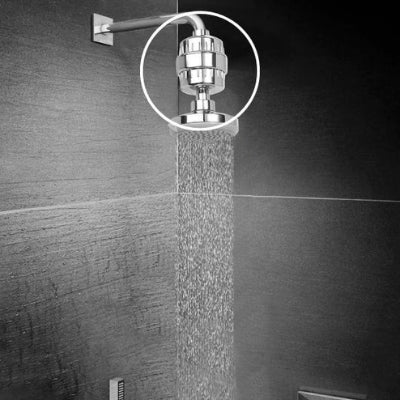 filtre à eau douche monté au mur