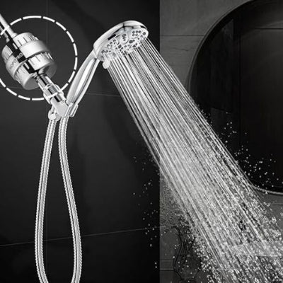 filtre à eau avec pommeau douche jet fort