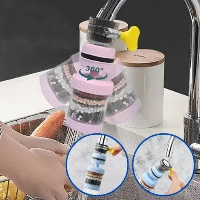 filtre eau robinet rose rotatif lavage légumes