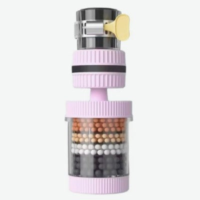 filtre eau robinet rose avec six couches minérales