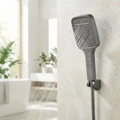 pommeau de douche 7 jets ensemble gris