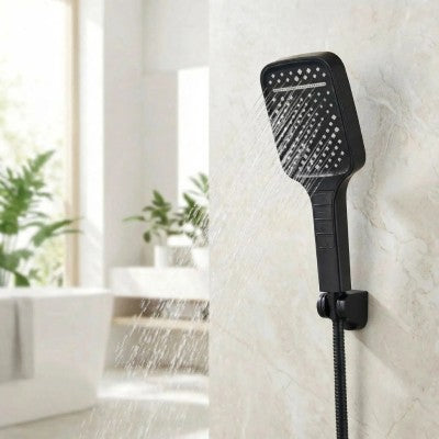 pommeau de douche 7 jets ensemble noir