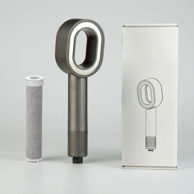 pommeau de douche duofiltre avec filtre pommeau gris