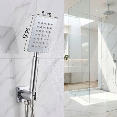 pommeau de douche inox argent chromé
