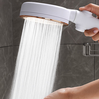 pommeau de douche tri jetflow blanc avec jet puissant