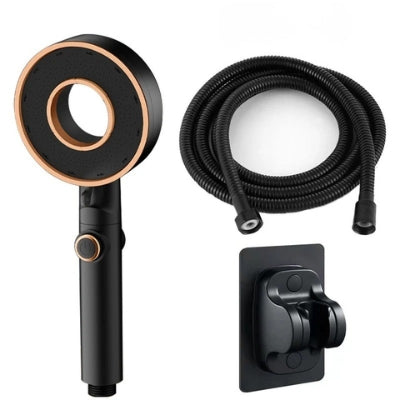 pommeau de douche tri jetflow ensemble noir